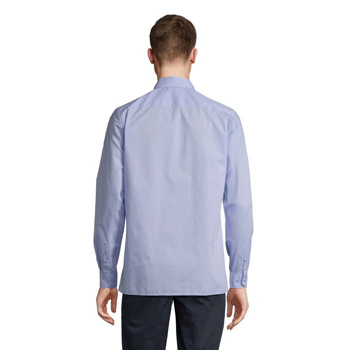 BAILEY MEN POPLIN SHIRT Celeste item picture back