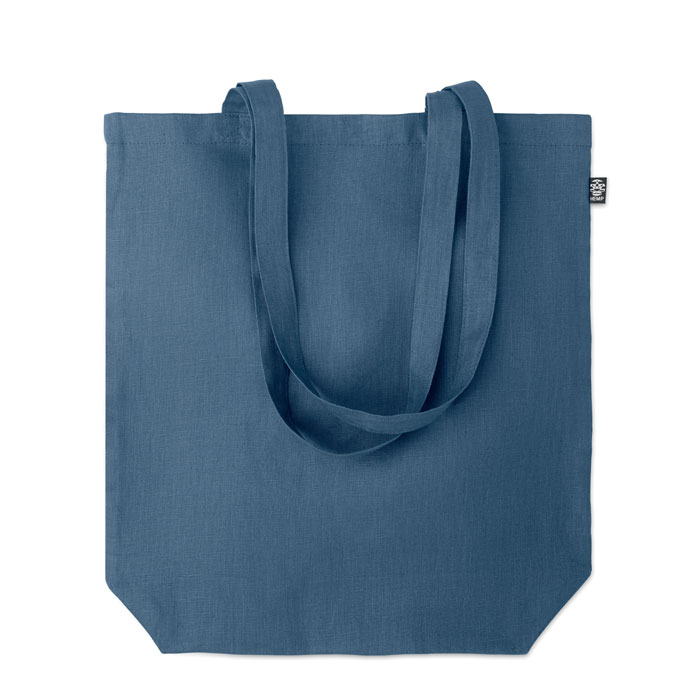 Shopping bag in hemp 200 gr/m² Blu item picture top
