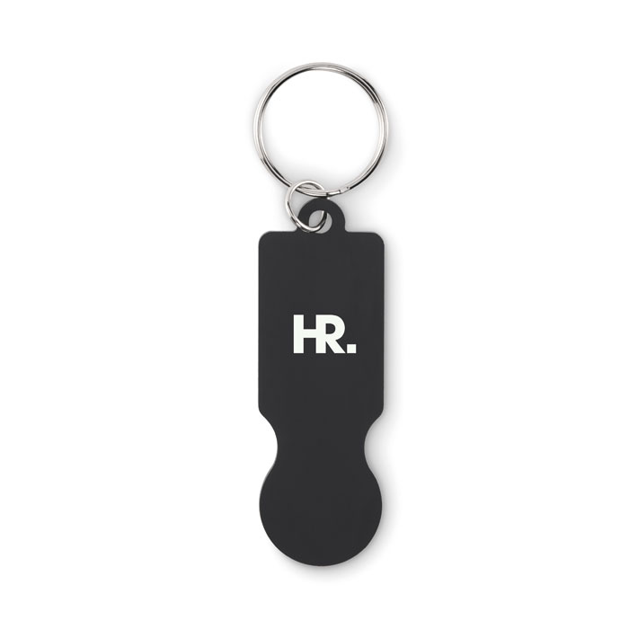 Key ring with trolley token Nero item picture printed