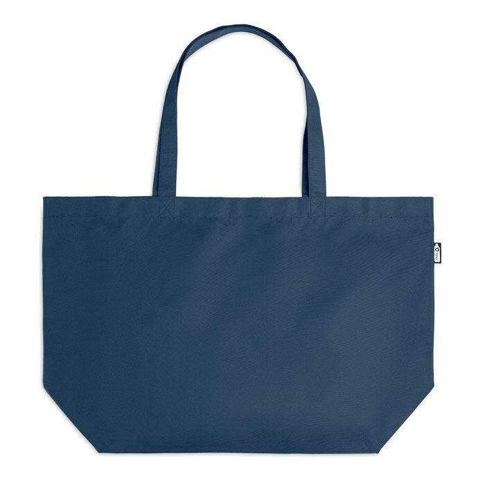 600D RPET large shopping bag Blu item picture back
