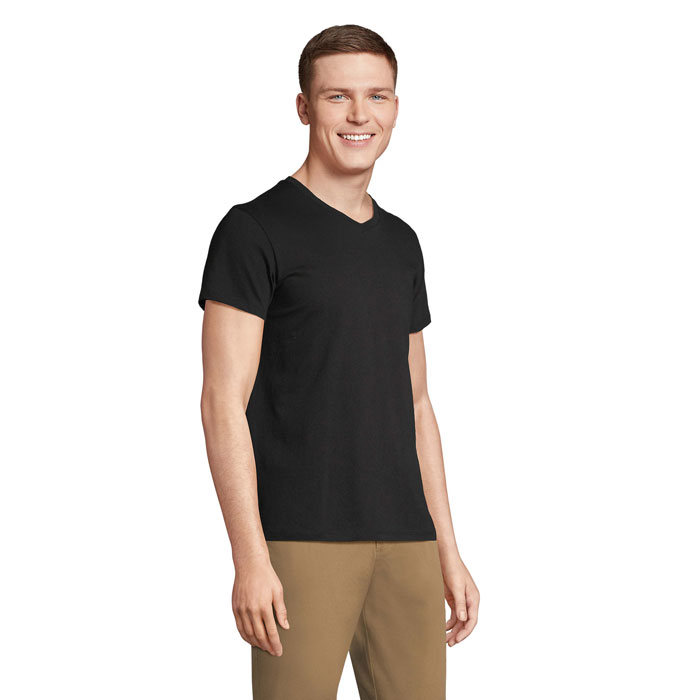 REGENT V V-NECK T-SHIRT Nero Profondo item picture side
