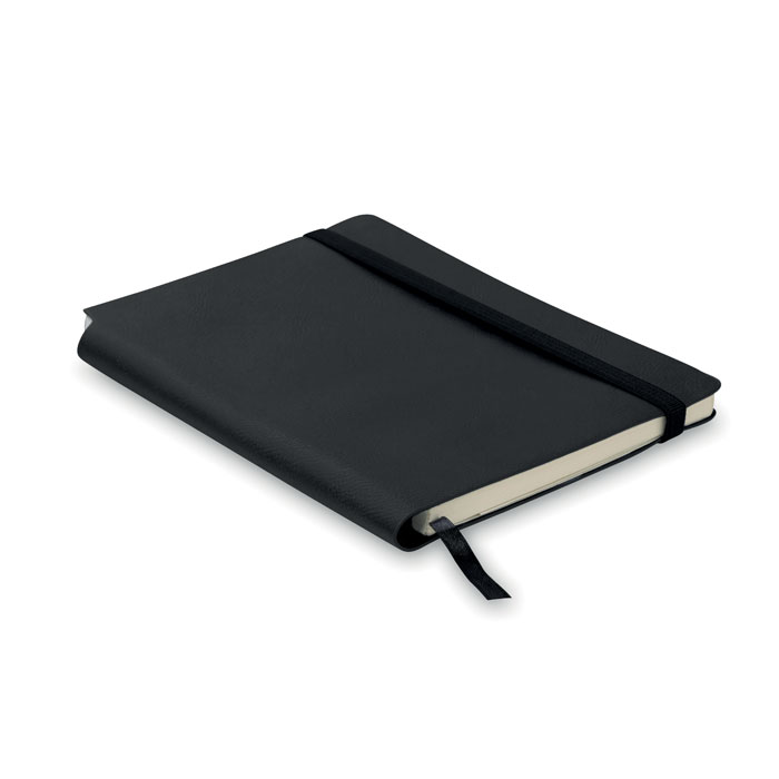 Notebook a righe in PU (A5) Nero item picture front