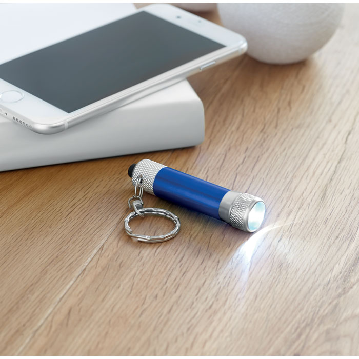 Aluminium torch with key ring Blu item ambiant picture