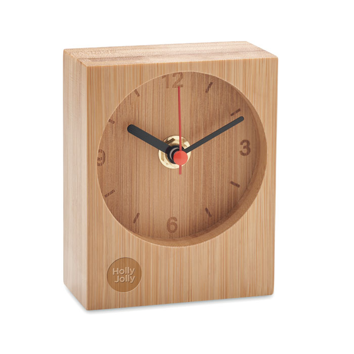 Bamboo table clock Legno item picture printed