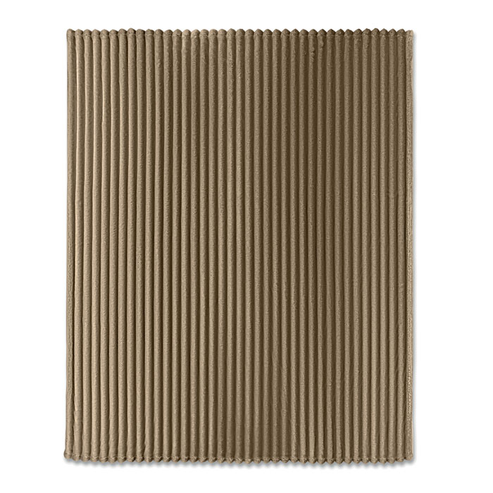 Coperta a righe in pile RPET Cachi item picture top