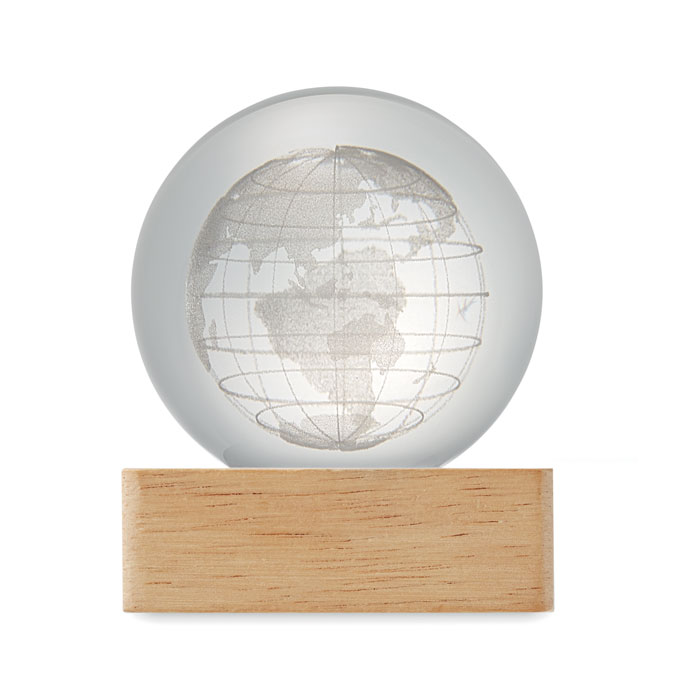 Palla di vetro a globo LED Legno item picture side