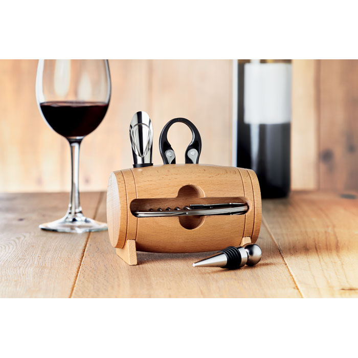 Set vino a forma di botte wood item ambiant picture