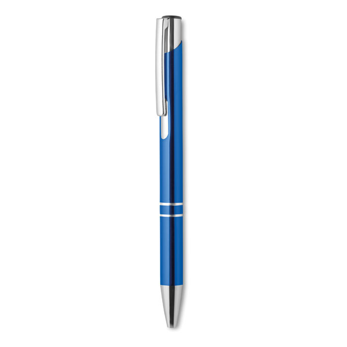 Push button aluminium pen Blu Royal item picture side