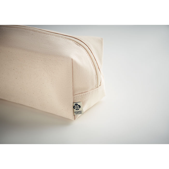 Canvas cosmetic bag 220 gr/m² Beige item detail picture