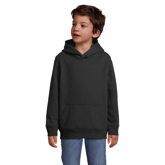 CONDOR KIDS Felpa cappuccio Nero / Nero Opaco item picture front