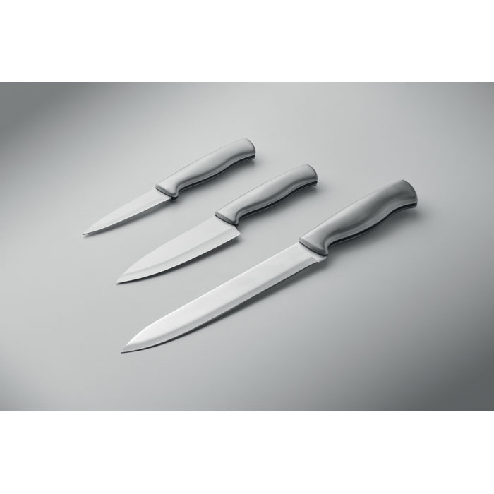 Set 3 coltelli in acciaio inox Argento item picture top