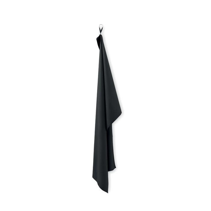 Asciugamano in microfibra Nero item picture front