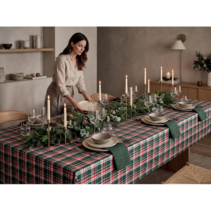 Chequer cotton tablecloth set Multicolore item picture 1