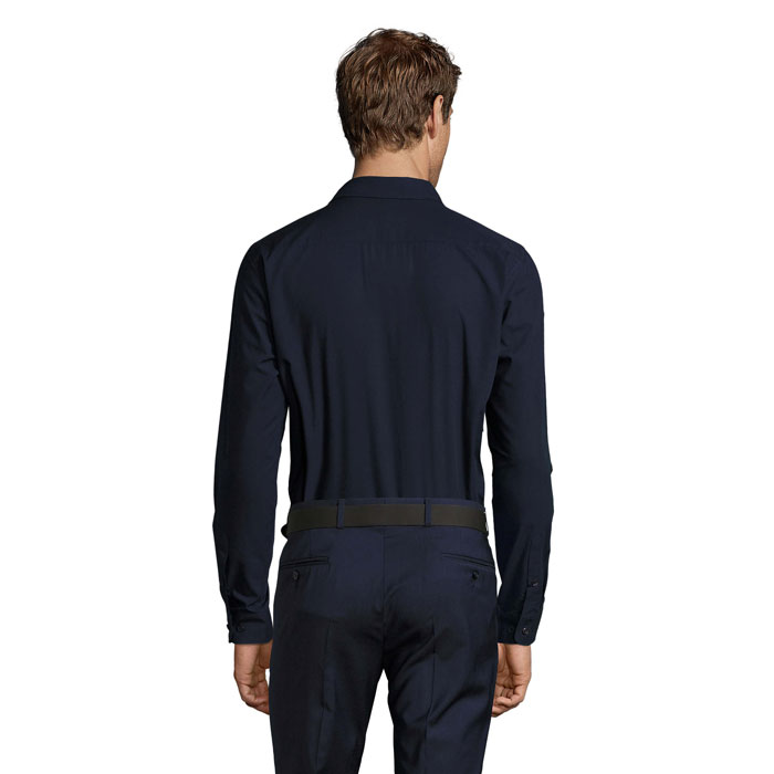 BALTIMORE FIT POPLIN SHIRT Dark Blue item picture back