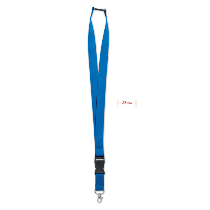 Lanyard with metal hook 25mm Blu Royal item picture front