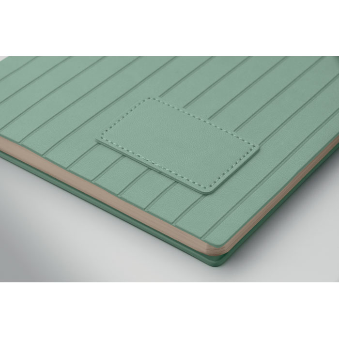 Notebook A5 in PU fumé Petrolio item picture side