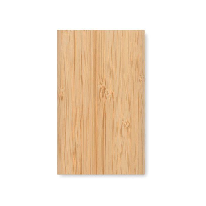 4000 mAh Bamboo power bank Legno item picture back