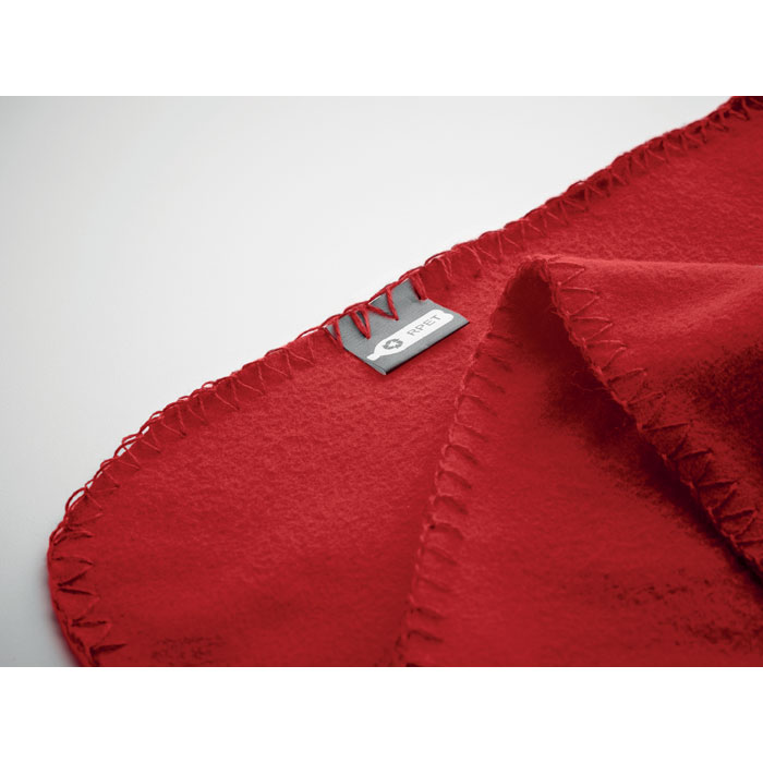 RPET fleece travel blanket Rosso item detail picture