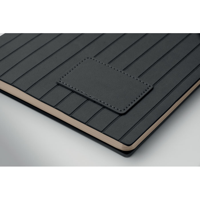 Notebook A5 in PU fumé Nero item picture side