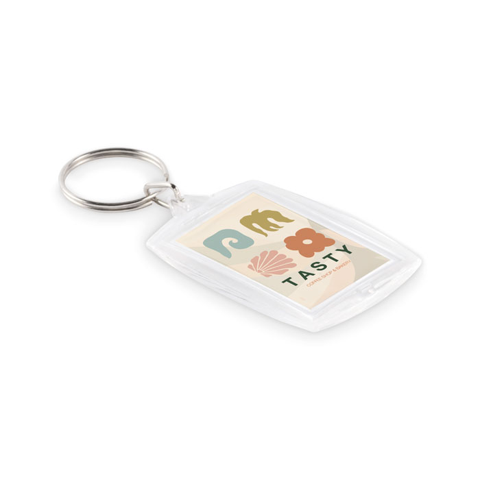 Classic acrylic keyring Trasparente item picture printed
