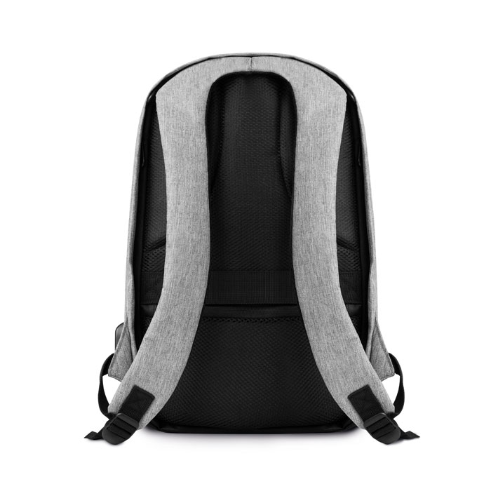 2 tone backpack incl USB plug Grigio item picture side