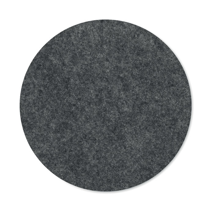 Round coaster in RPET felt Grigio Pietra item picture open