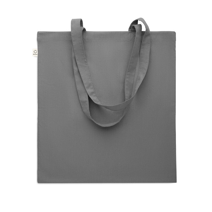 Recycled cotton shopping bag Grigio Pietra item picture open