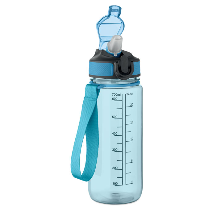 Bottiglia sport 700ml Azzurro Chiaro Trasparente item picture back