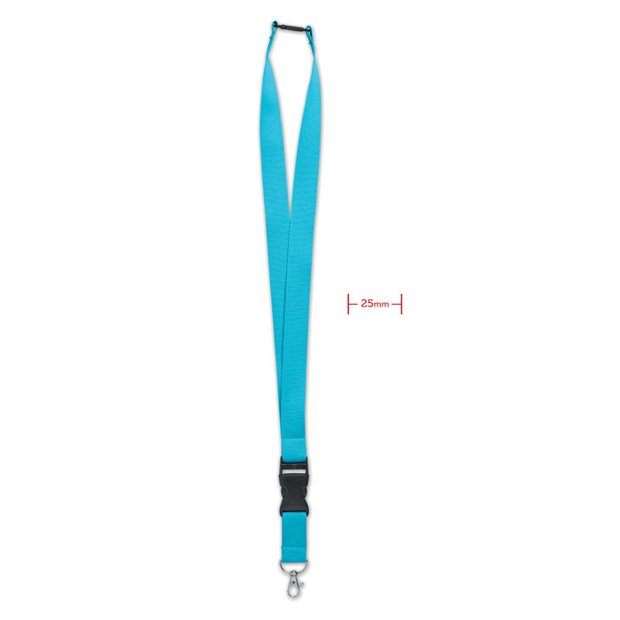 Lanyard with metal hook 25mm Turchese item picture front