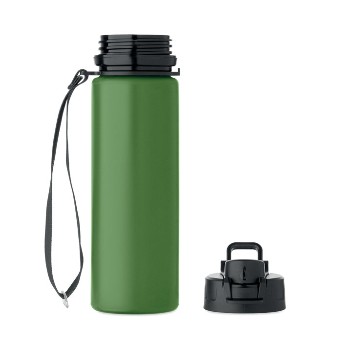 Foldable silicone sports bottle Verde Scuro item picture 4