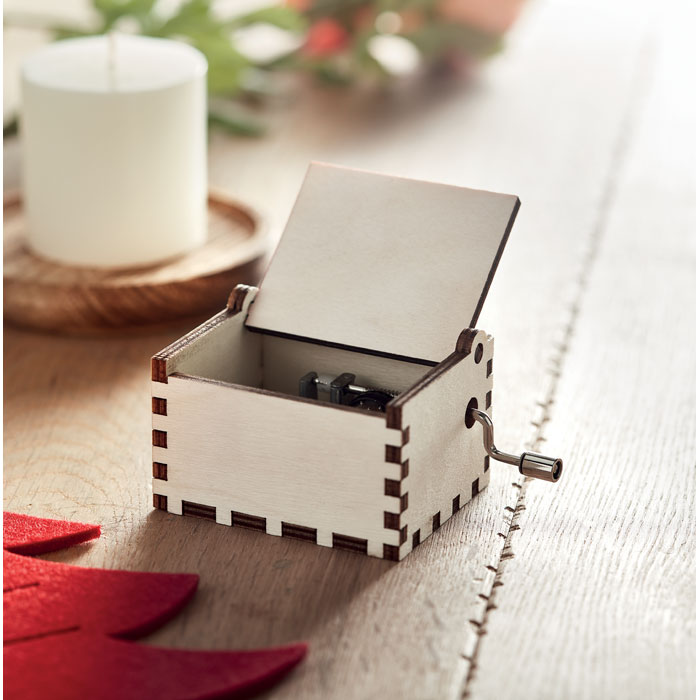 Wooden Christmas music box Legno item ambiant picture