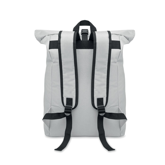 600Dpolyester rolltop backpack Bianco item picture open