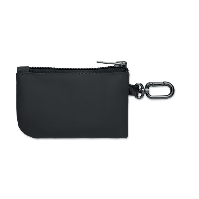 Portafoglio portachiavi in PU Nero item picture back