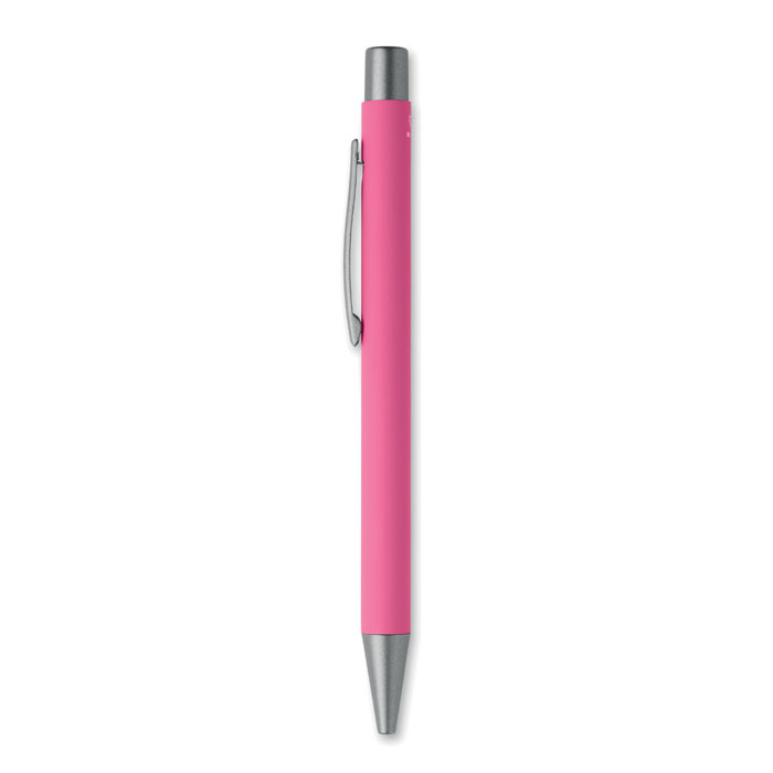 Recycled aluminium ball pen Fucsia item picture back