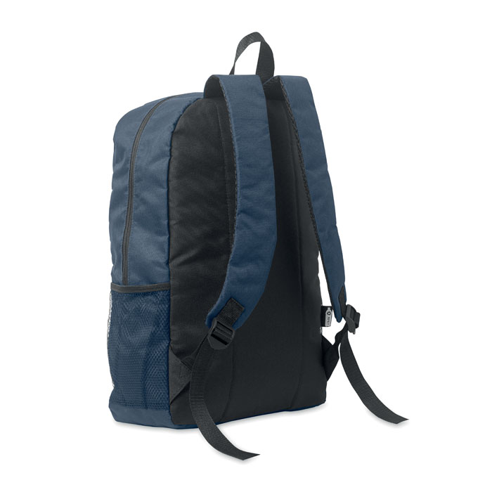 600D RPET polyester backpack Francese Navy item picture side