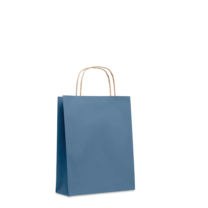 Small Gift paper bag 90 gr/m² Blu item picture side
