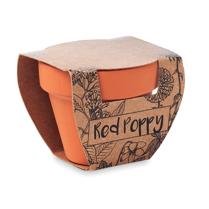 Terracotta pot 'poppy' Legno item picture top