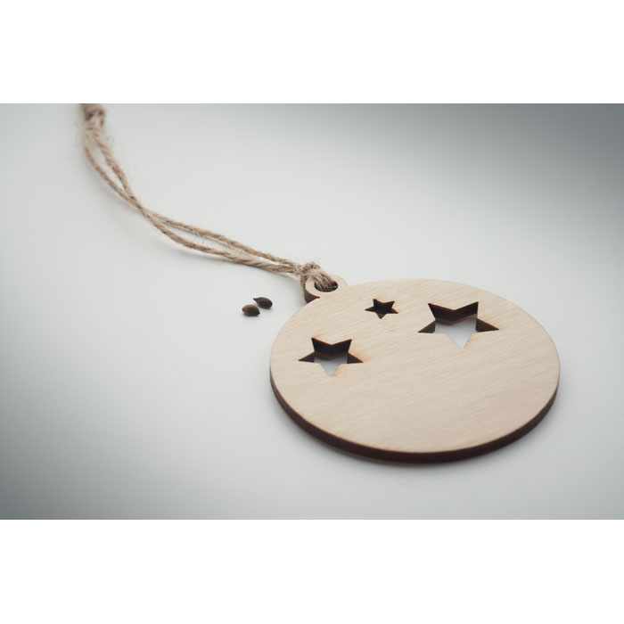 Wooden bauble shape hanger Legno item picture 1