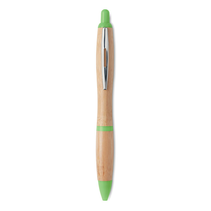 Penna a sfera in ABS e bamboo lime item picture front