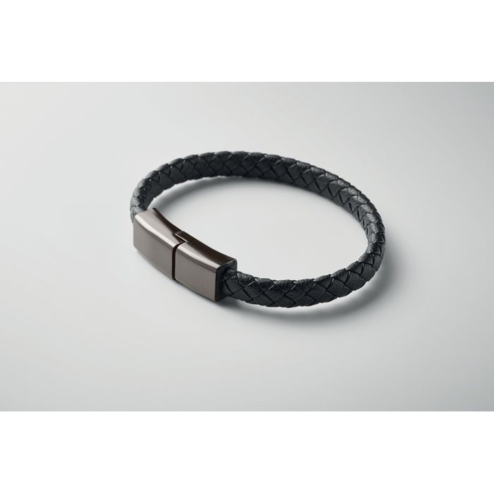 Bracciale con cavetto tipo-C Nero item detail picture