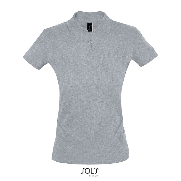 PERFECT WOMEN POLO 180g grey melange item picture front