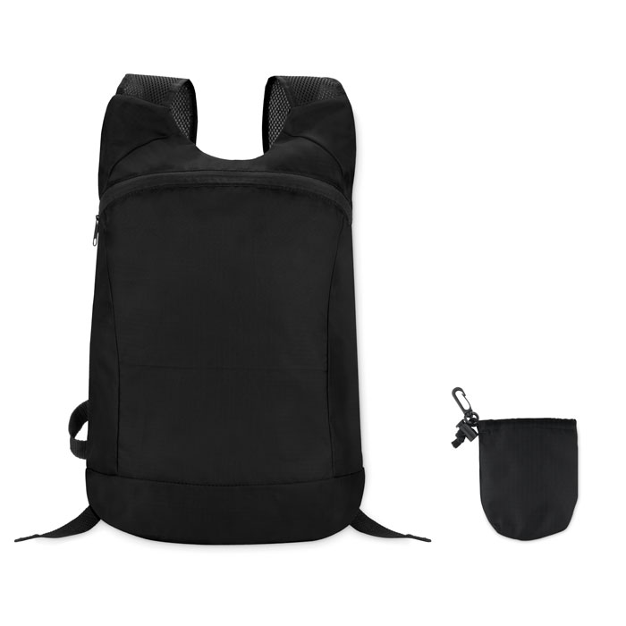 Sports rucksack in ripstop Nero item picture front