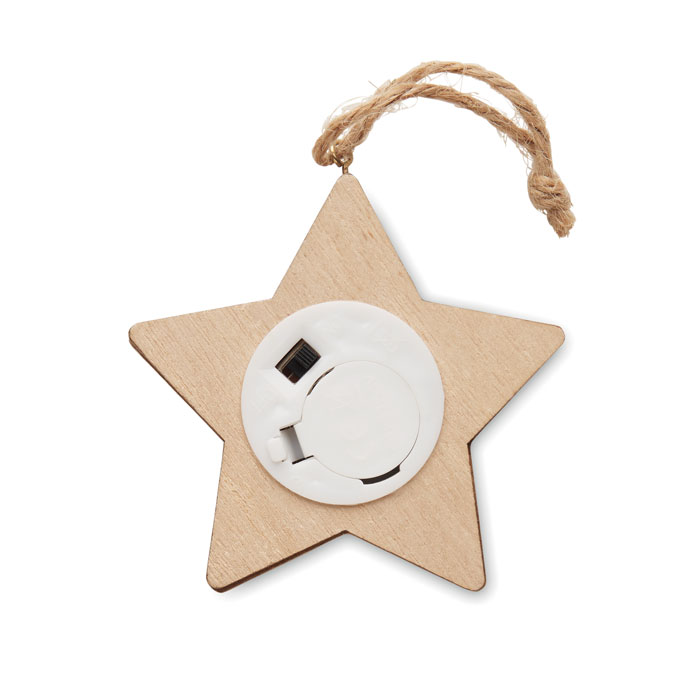 Wooden weed star with lights Legno item picture back