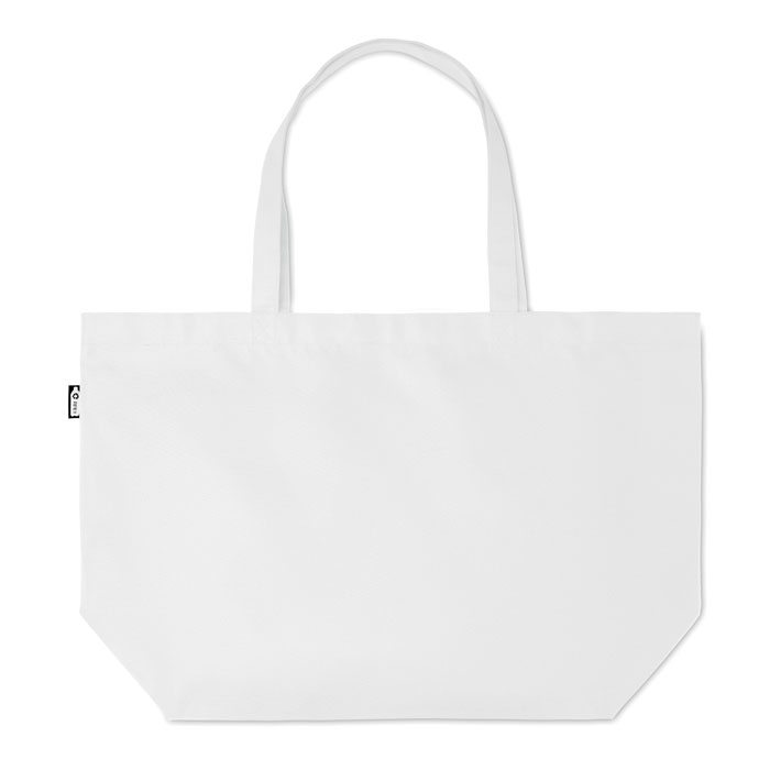 600D RPET large shopping bag Bianco item picture back