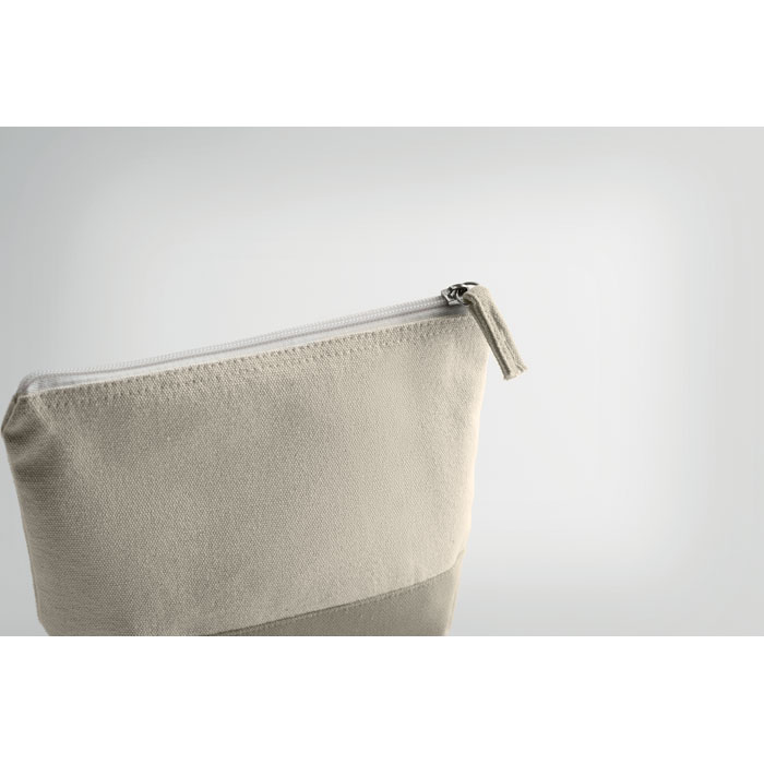 Bicolour cotton cosmetic bag Grigio item detail picture