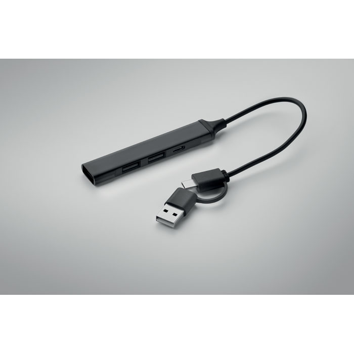 USB 4 port hub 19 cm Nero item picture 6