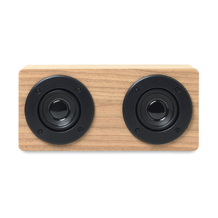 Speaker wireless 2x3W 400 mAh wood item picture back