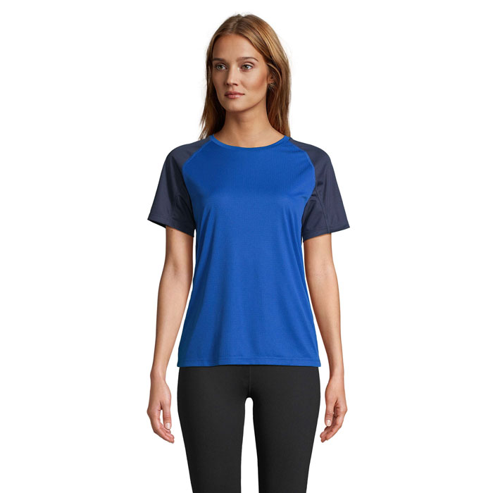 VORTEX WOMEN RAGLAN T-SHIRT French Navy/Royal Blue item picture front