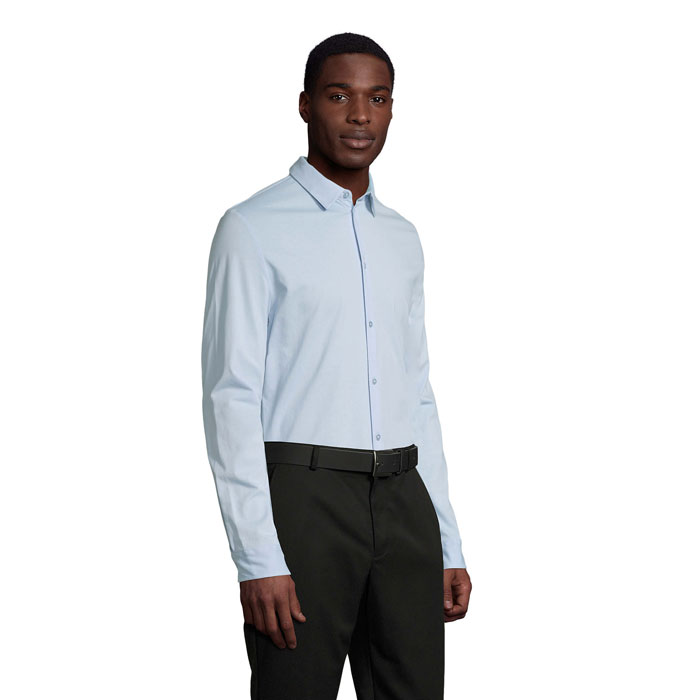 BALTHAZAR MEN SHIRT Soft Blue item picture side