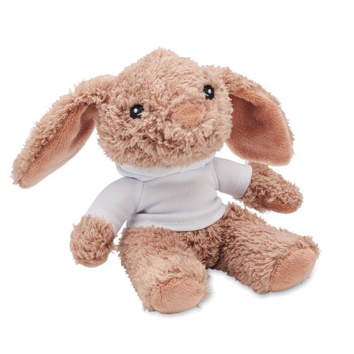 Bunny plush wearing a hoodie Bianco item picture front